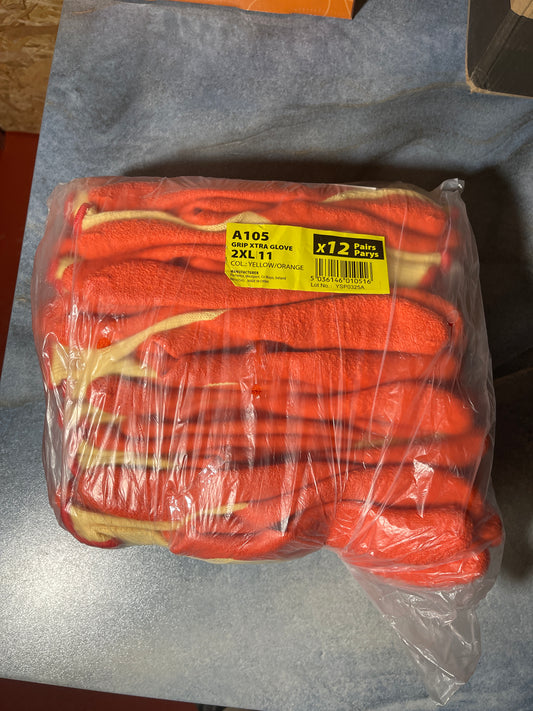 sachet de 12 gants a105 grip extra taille 11 (2XL)