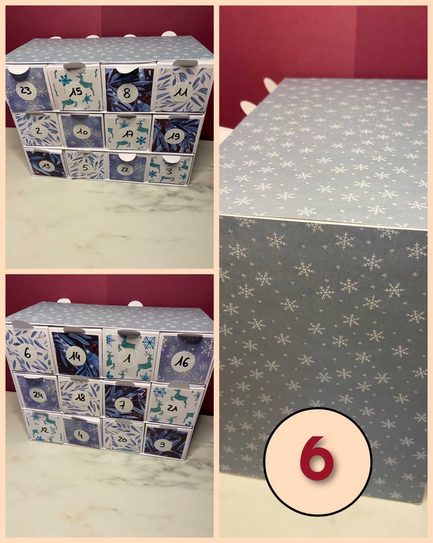 Calendrier de l'Avent base blanche