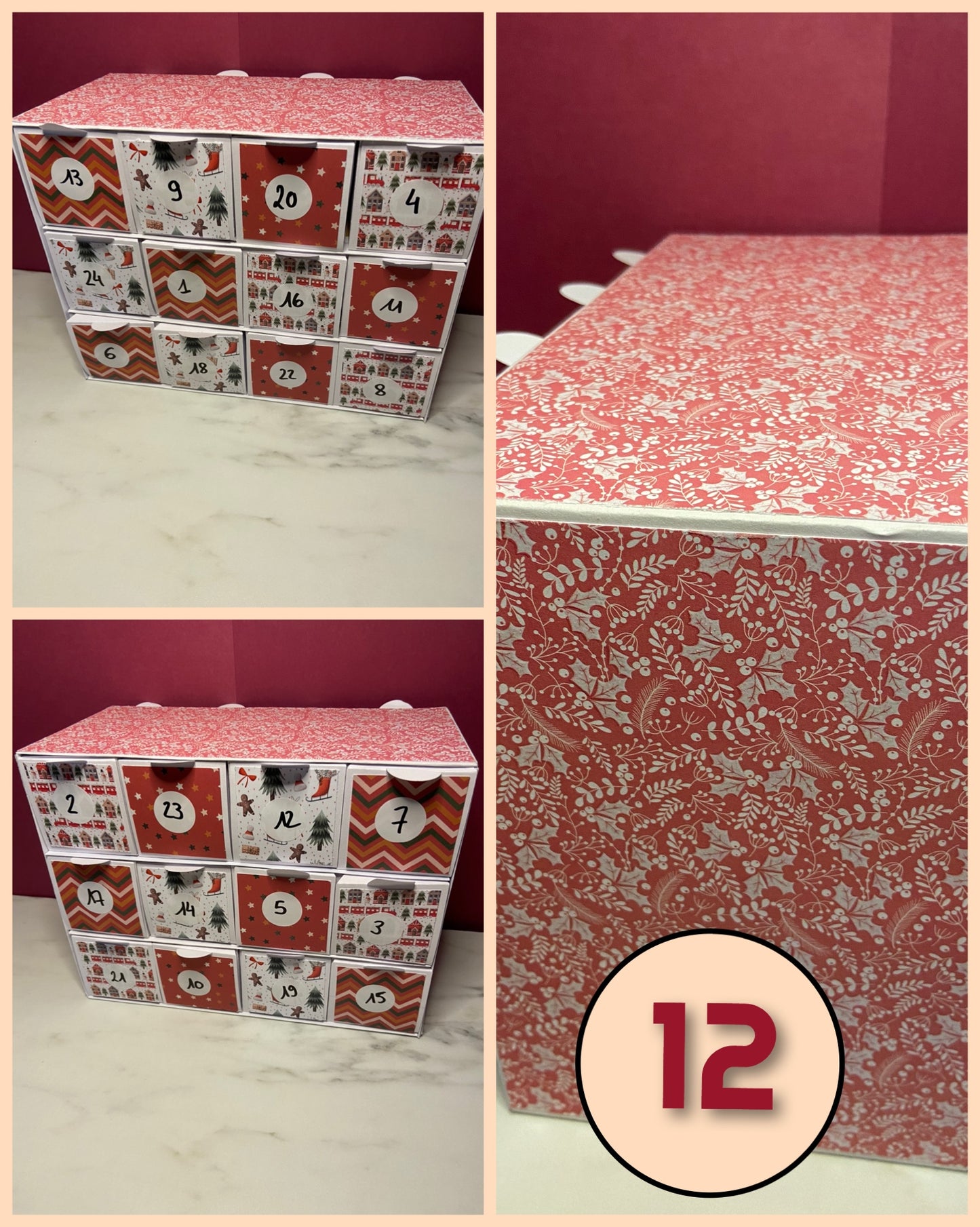 Calendrier de l'Avent base blanche