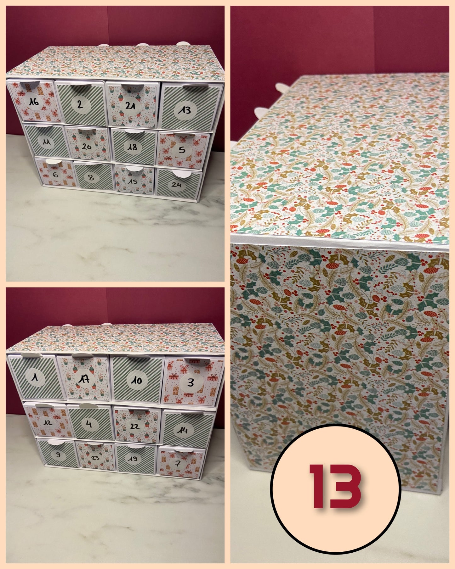 Calendrier de l'Avent base blanche