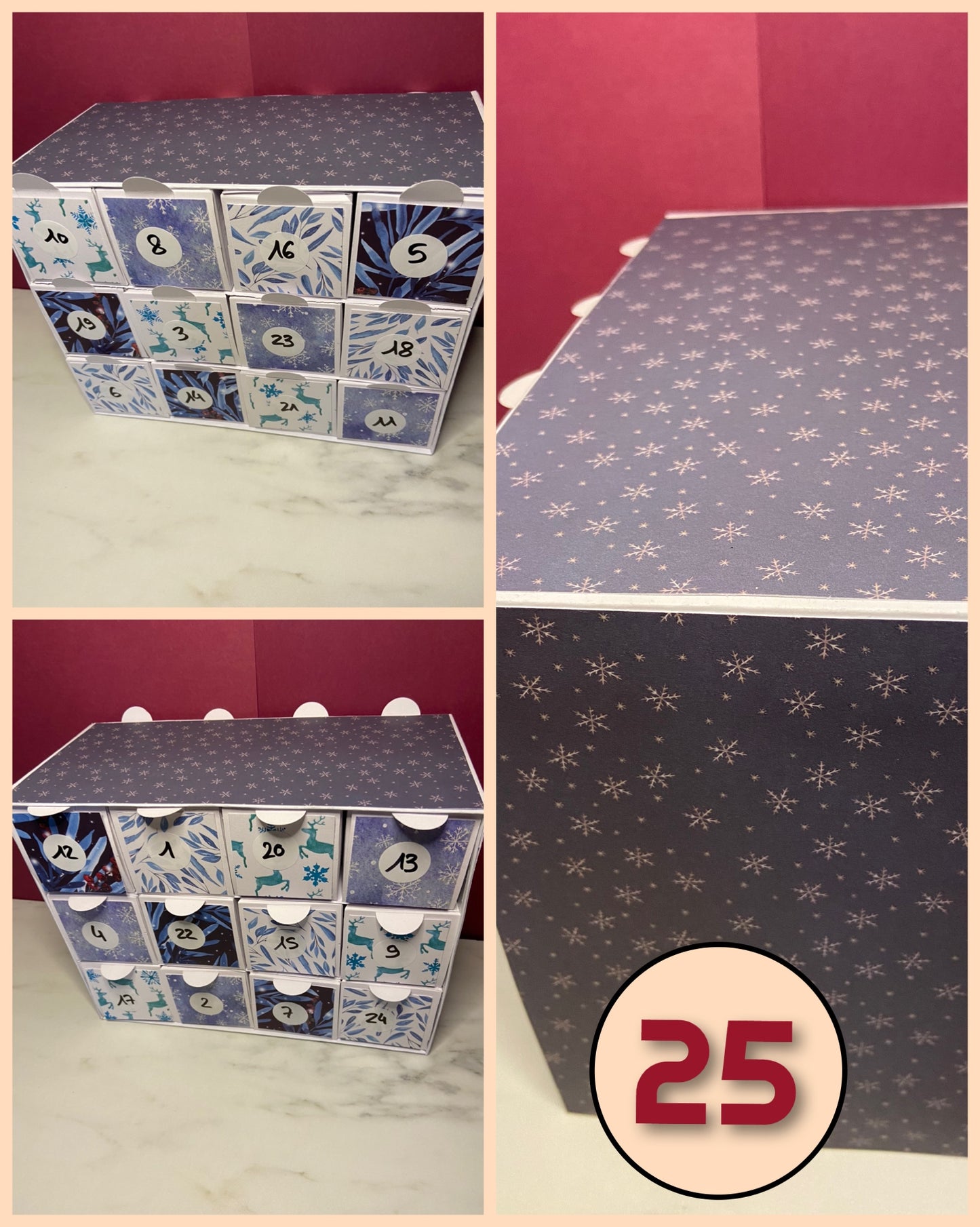 Calendrier de l'Avent base blanche