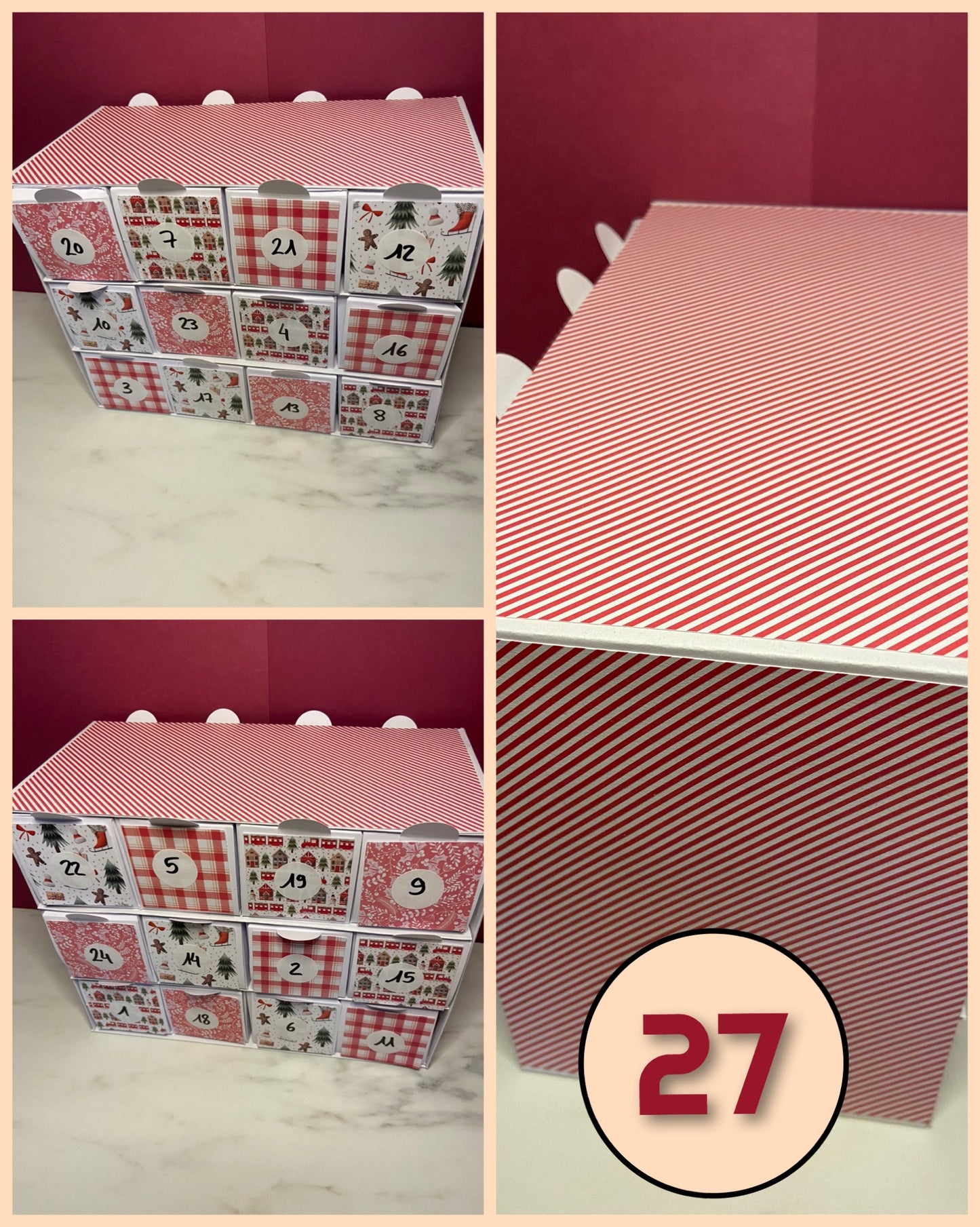 Calendrier de l'Avent base blanche