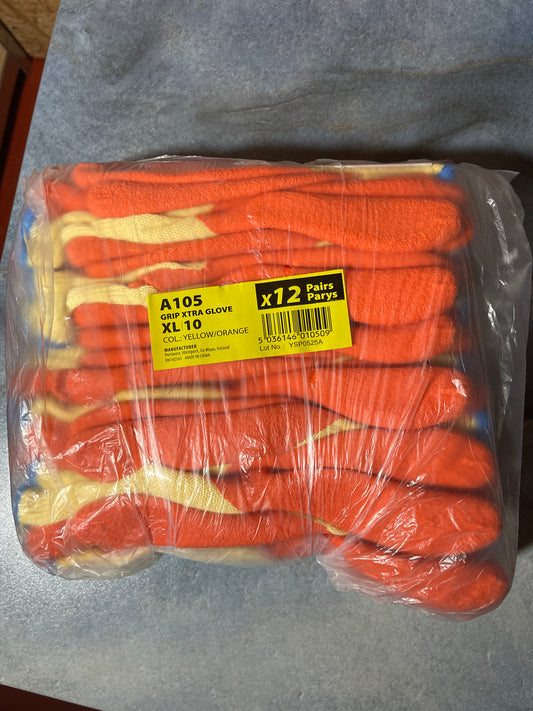 sachet de 12 gants a105 grip extra taille 10 (XL)