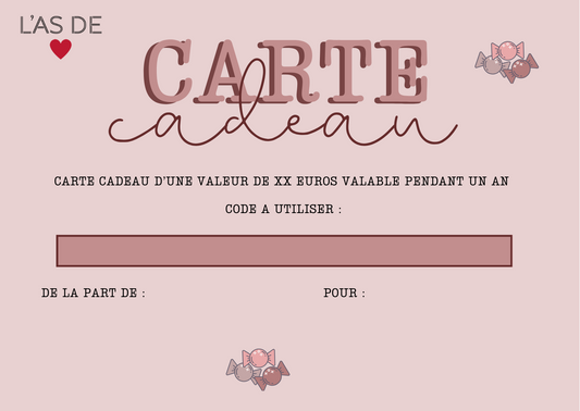 Carte Cadeau L'AS DE COEUR